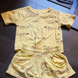 Mini rodini airplane shirt and shirt set
